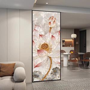 帝画 画欧式艺术玻璃定制珐瑯彩手工高端屏风隔断入户玄关背景墙