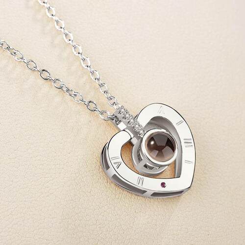 gold silver 100 language i love you women necklace pendant
