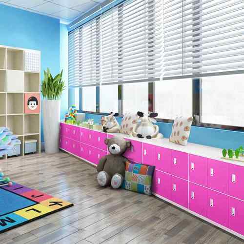 学生书包柜铁园皮员工更柜衣柜幼儿包带锁储物YH017健身房舞蹈教