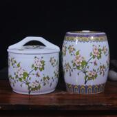 陶瓷米缸景德镇家用带盖子密封20斤30斤大米桶中式 面粉缸 防潮面