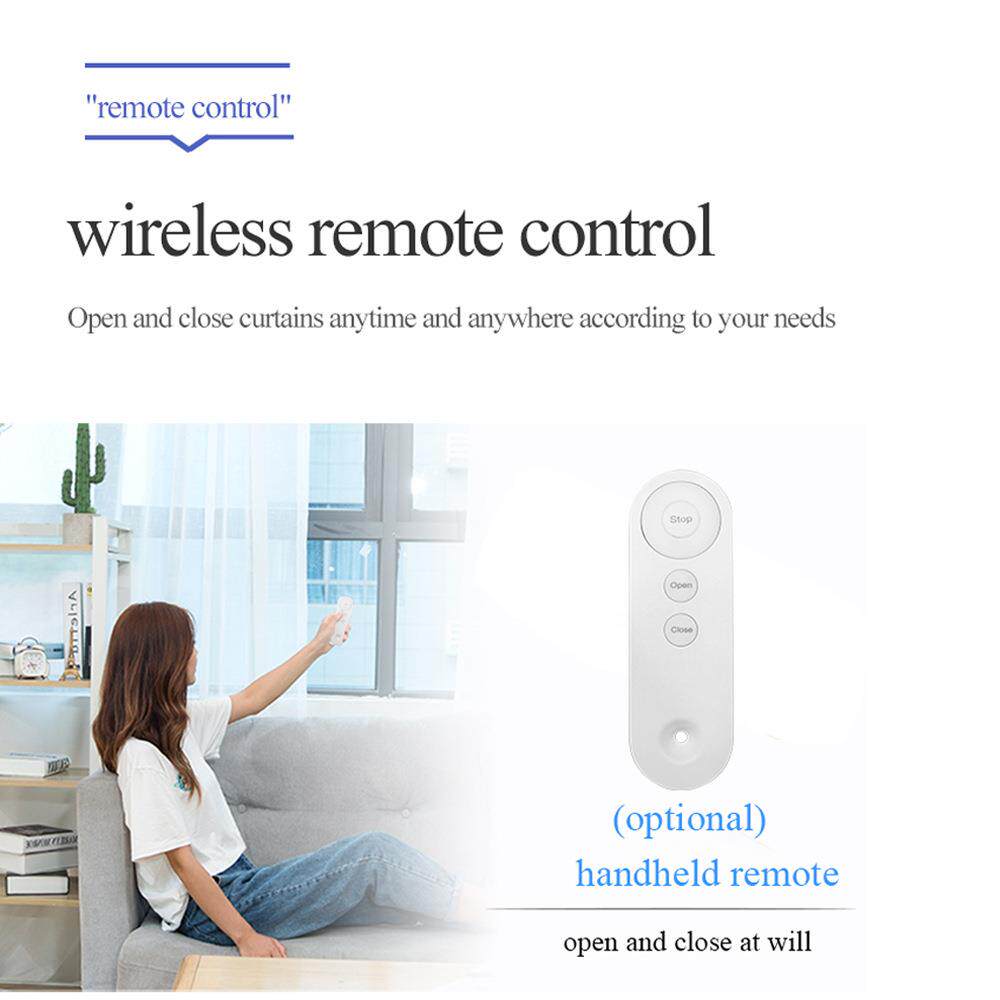 电动窗帘电机智能家居设备免轨道安装智能遥控自动智能窗帘伴侣