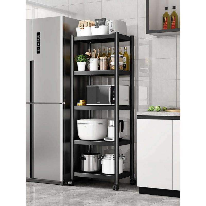 厨房置物架落地多层冰箱柜子架子收纳不锈钢放锅柜夹缝储物锅架40