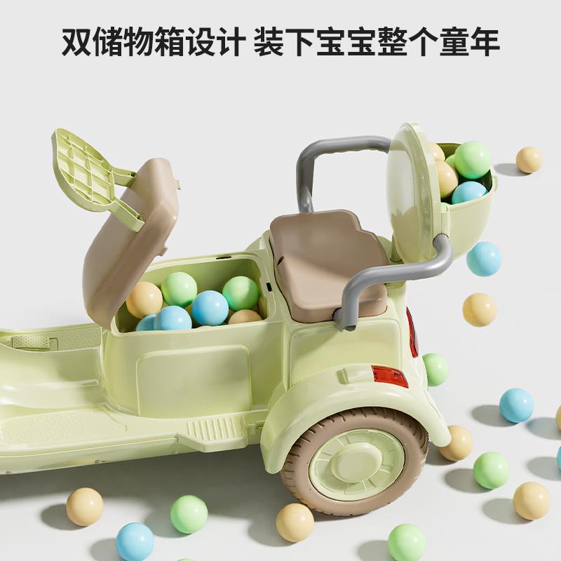 高档儿童电控电动摩托车三轮车宝宝车男女充孩小孩可坐人双人遥玩