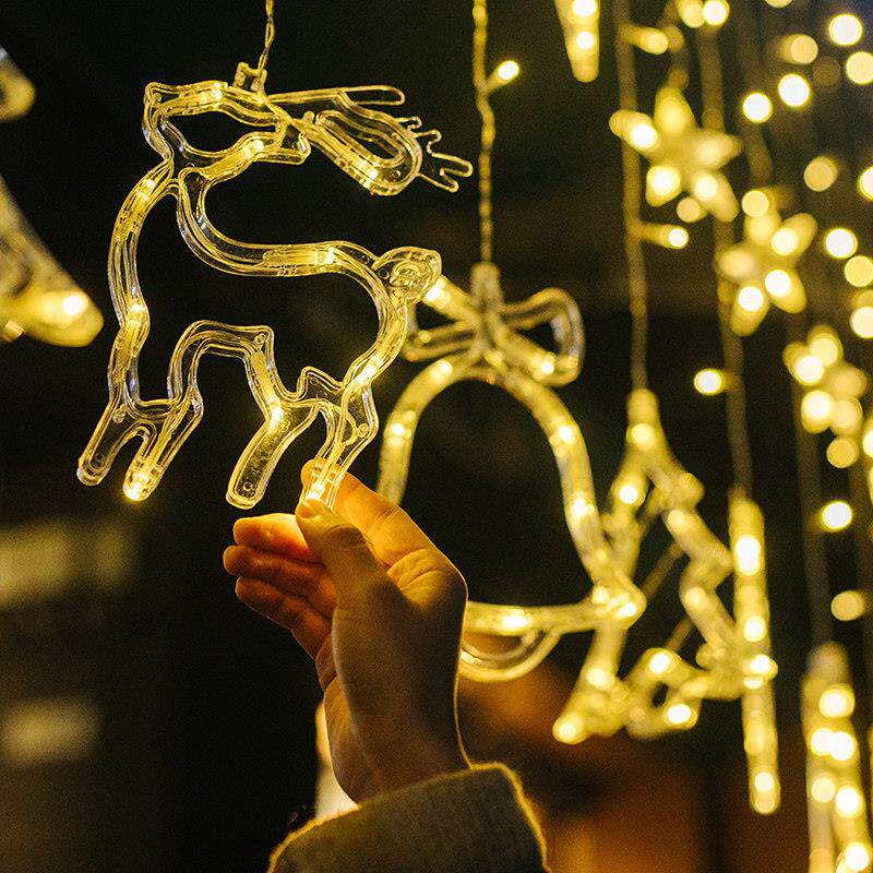 太阳能灯户外庭院圣诞装饰别墅花园布置防水灯串露台阳台彩灯挂灯