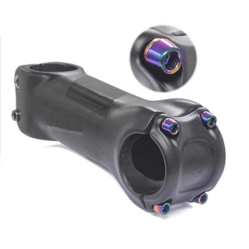 全碳纤维山地公路自行车把立 龙头车把立管31.8mm 6度炫彩螺丝