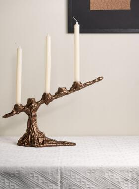 术现何代轻奢抽象几样板房A117竹节台烛电视柜家居软装桌面装饰艺