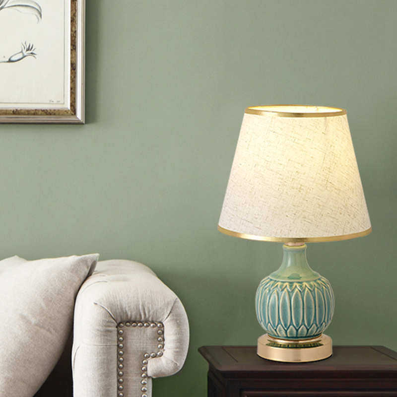 欧式卧室床头灯简约现代温馨结婚浪漫暖光美式陶瓷创意床头柜台灯,家装灯饰光源,装饰台灯,淘宝优惠券,粉丝福利购,淘宝优惠卷