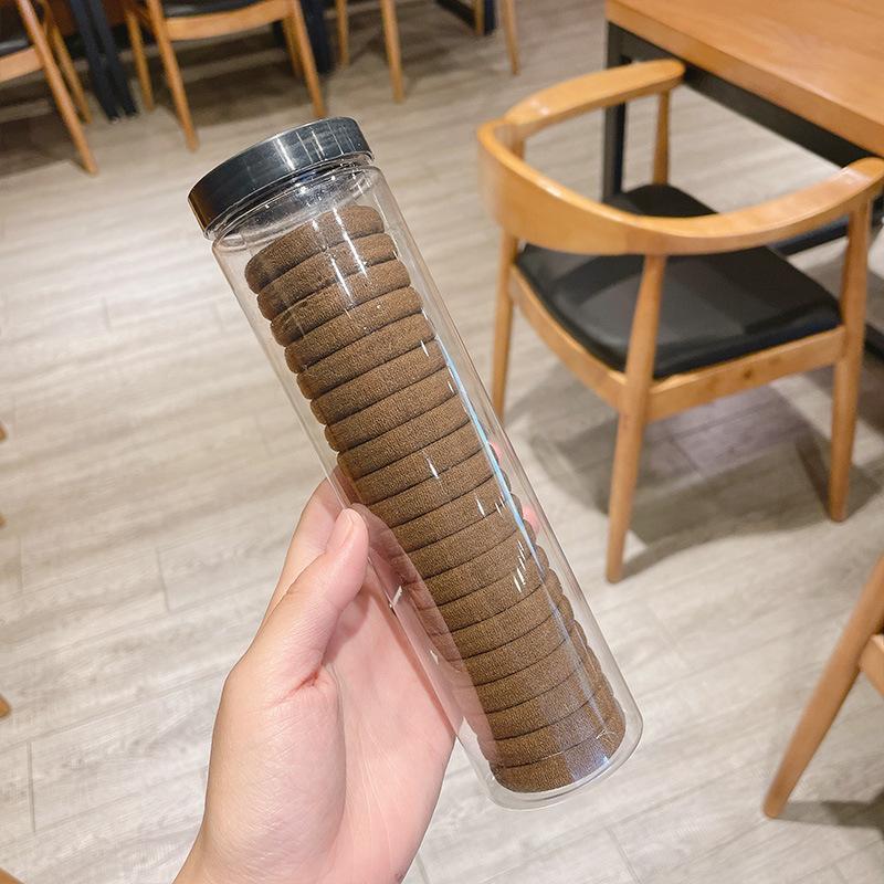 橡皮筋罐装弹力头绳接缝高级发网