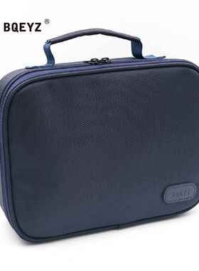 BQEYZ 大容量外出旅行随身包防水防尘隔板可调节上下两层多用途多功能耳机保护套