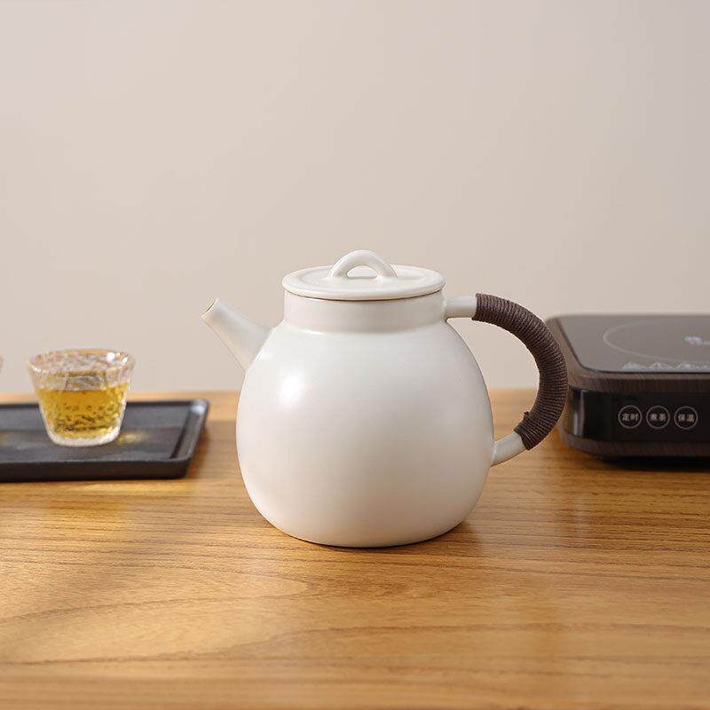 惠泽轩苏打釉陶瓷烧水壶煮茶壶功夫茶耐热煮水壶覆古执壶白泥陶壶