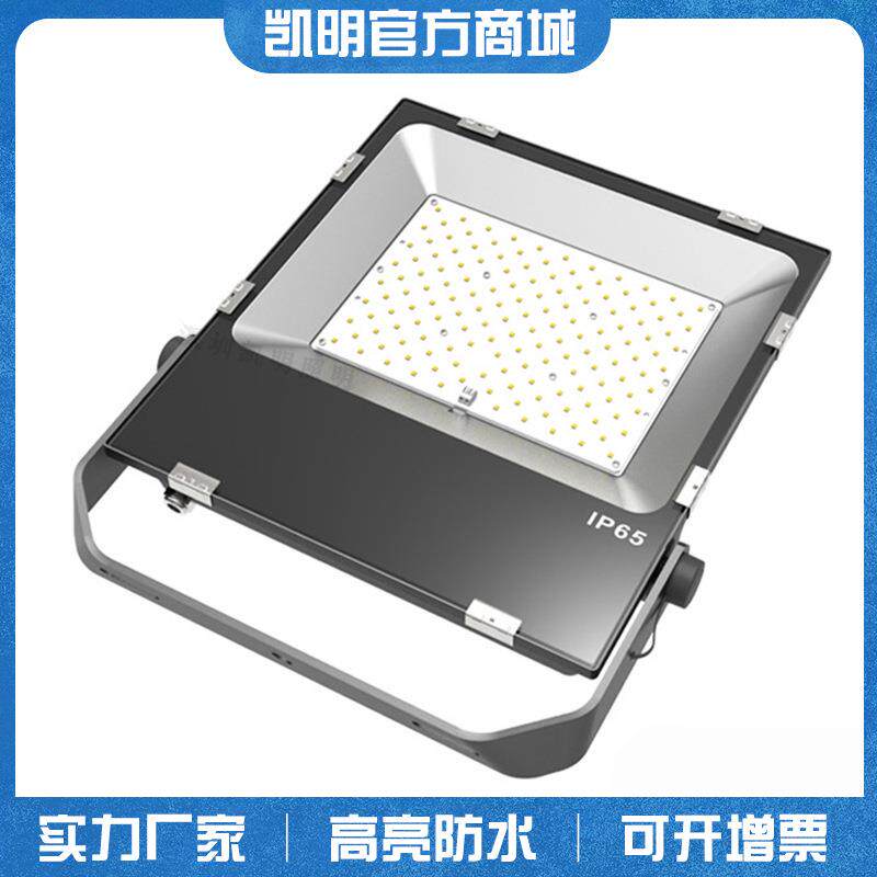 凯明LED投光灯100w200w户外仓库抗震防尘绿化护栏广告牌led泛光灯