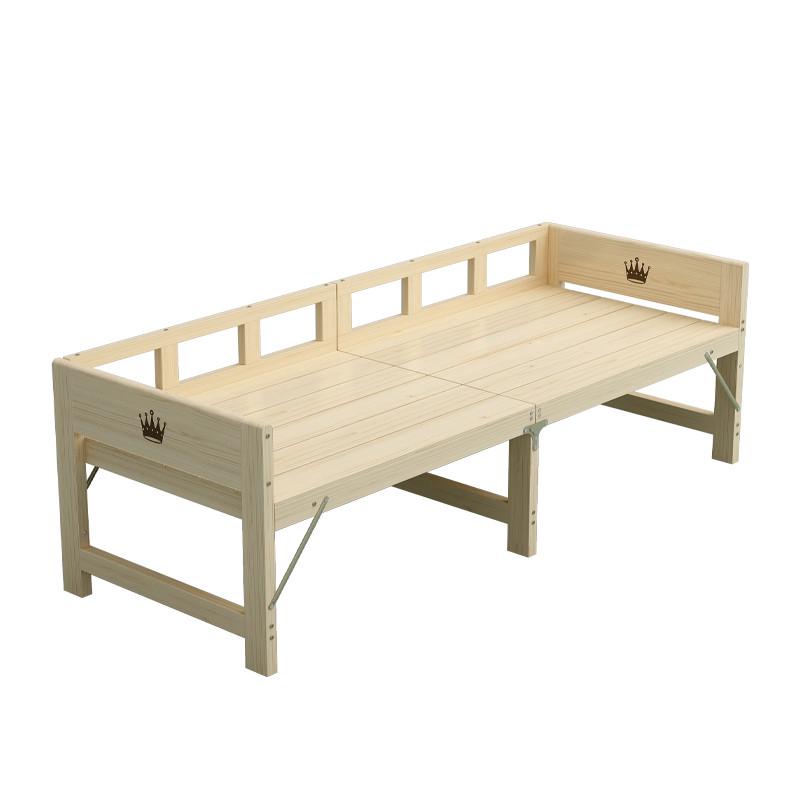 定做实木儿童拼接折叠床加宽大床带护栏加长小床单人午休床床边床