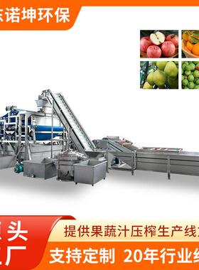 荔枝果汁生产线大型全套荔枝榨汁设备果蔬带式榨汁机