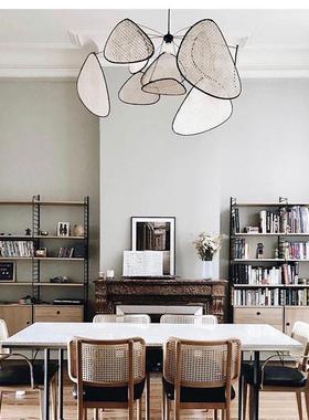 传统客厅餐厅茶室叶吧创意角个性民宿日式田园藤艺SH01PDRT吊台灯