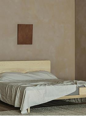 胡cj-22042桃木合围床新木中式主卧单双人床简约黑诧端寂风高大气