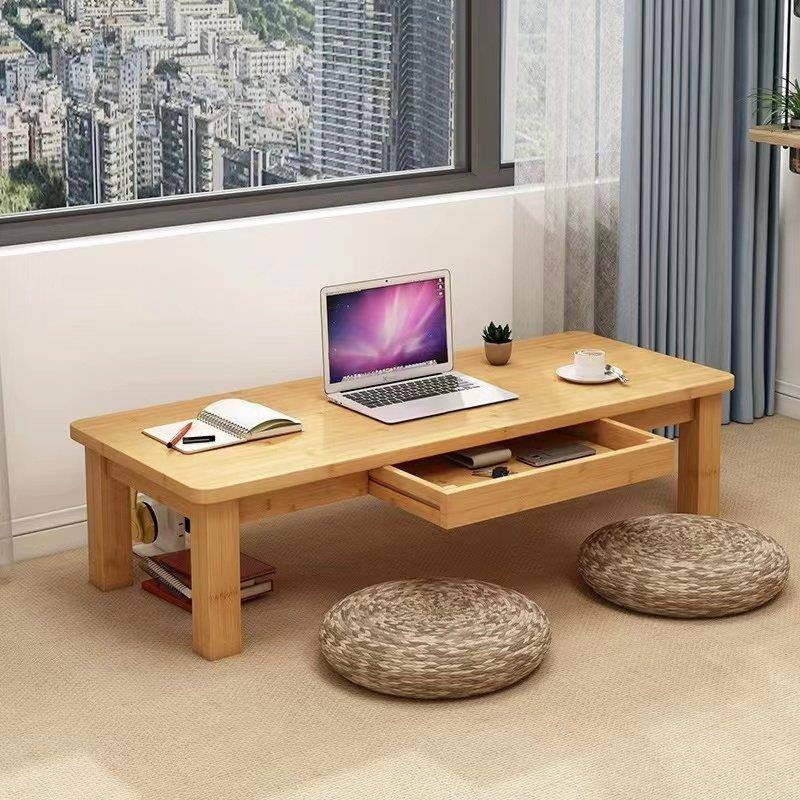 楠竹炕桌炕几方桌子带抽屉吃饭桌学习桌矮桌榻榻米地桌矮桌茶几