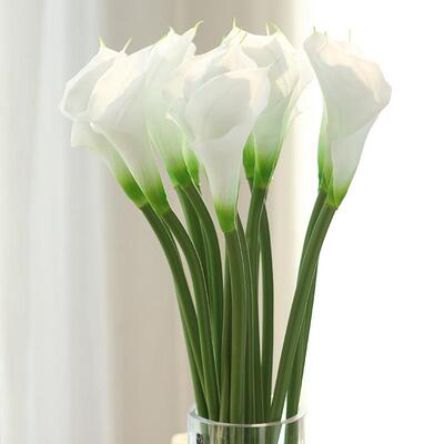 PU卷马真蹄莲手感边仿花假花饰花客厅花束落地摆放T-561890花卉摆