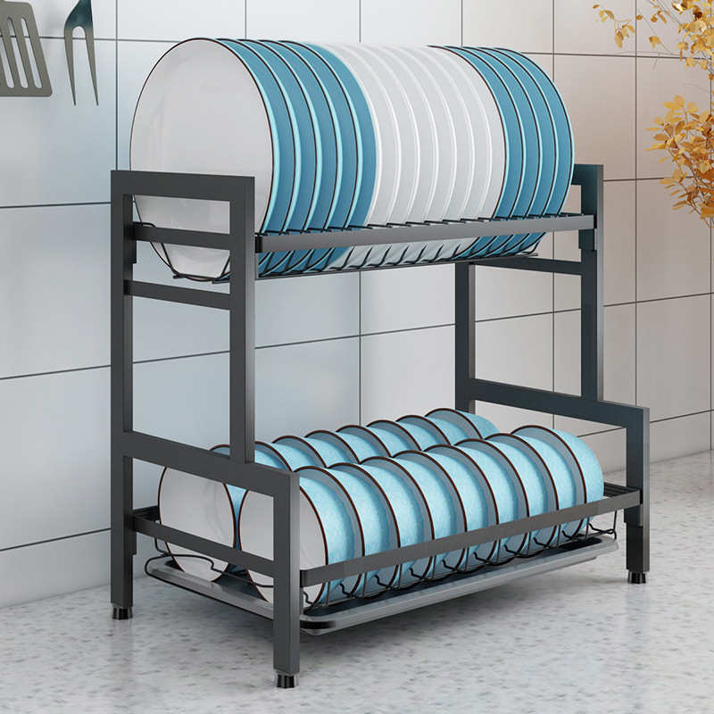 不锈钢厨房置物架碗碟碗盘收纳架沥水架家用放碗架碗筷收纳盒碗柜