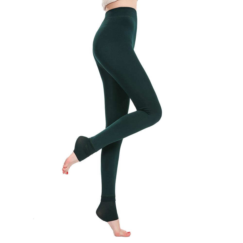 Thickened velvet pearl leggings step-on warm pants