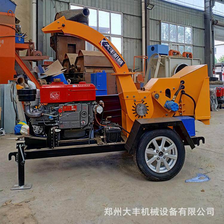园林树枝万能粉碎机果园自动进料碎枝机移动压辊式木材破碎机
