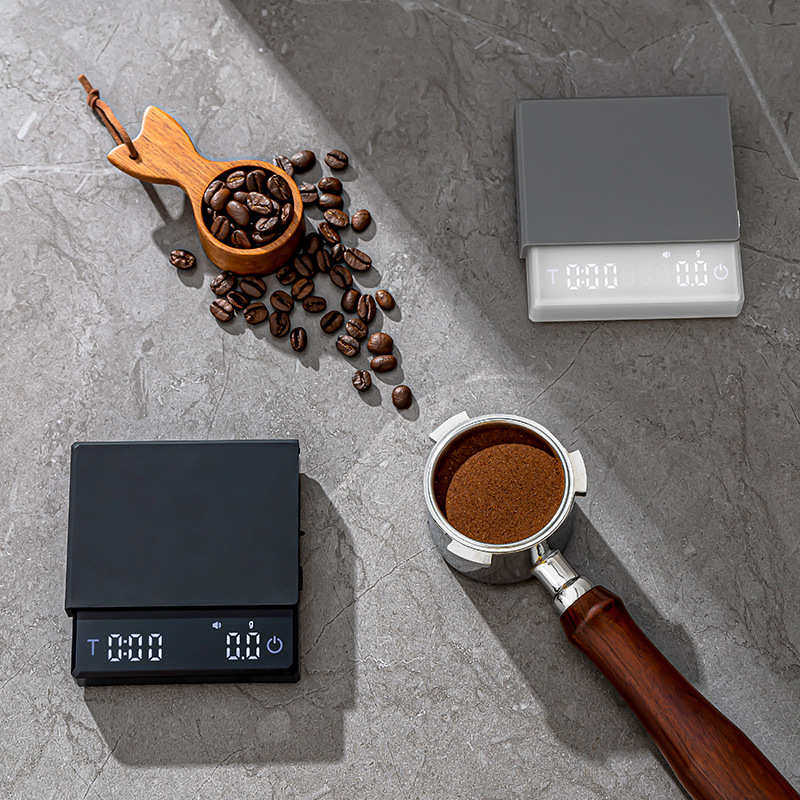 迷你咖啡电子秤意式手冲专用咖啡豆克称厨房秤重计时充电咖啡秤