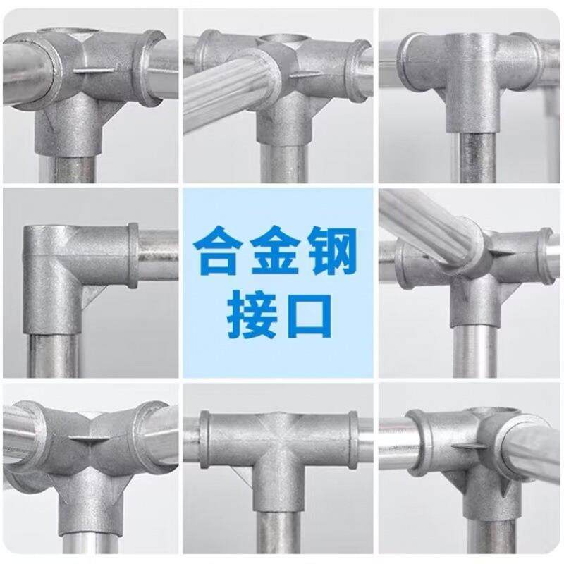 布FNX衣柜架加粗简易家用卧室架组装钢钢管加全厚出租房收钢纳衣