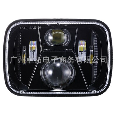 热销7英寸24V越野卡车7X65X7Led大灯适用吉普牧马人矩形方灯