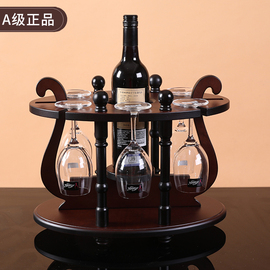 欧式红酒架摆件红酒杯架倒挂酒瓶，实木创意葡萄，酒架展示架客厅装饰