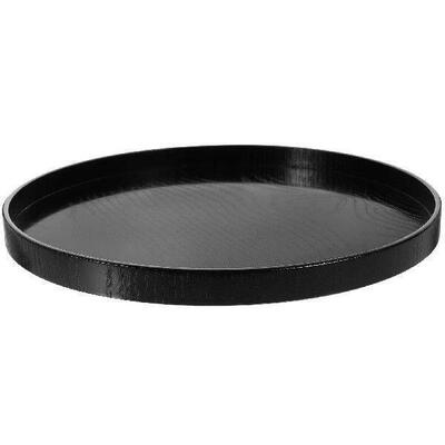 Decorative Tray Black Serving Platters Coffee Table Round