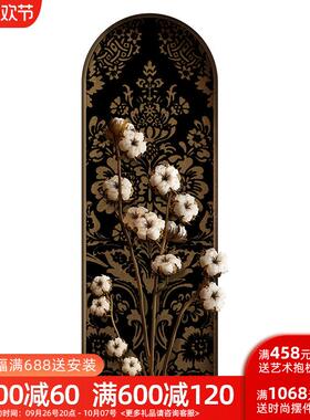 式中古102732-l推风拉藏式全身镜装饰画南洋复古穿衣镜玄关试法衣