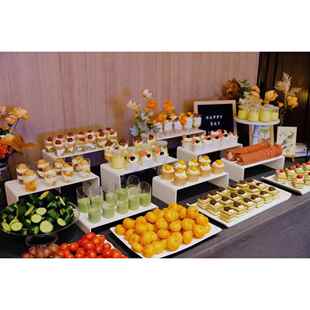 天台悦先亚克力甜品台展示架四件套自助餐茶歇摆件冷餐会冷餐台