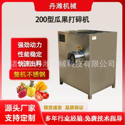 商用瓜果打碎机大型菠萝打碎取肉设备食品级番茄绞碎机