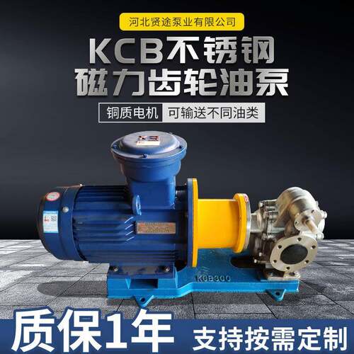 KCB不锈钢磁力齿轮泵304工业用大流量磁力驱动泵齿轮油泵现货供应