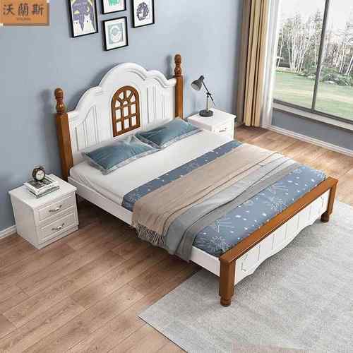 实木儿童床床18米.现代约美PSI式简经济型主卧1米2白色公主1.5欧