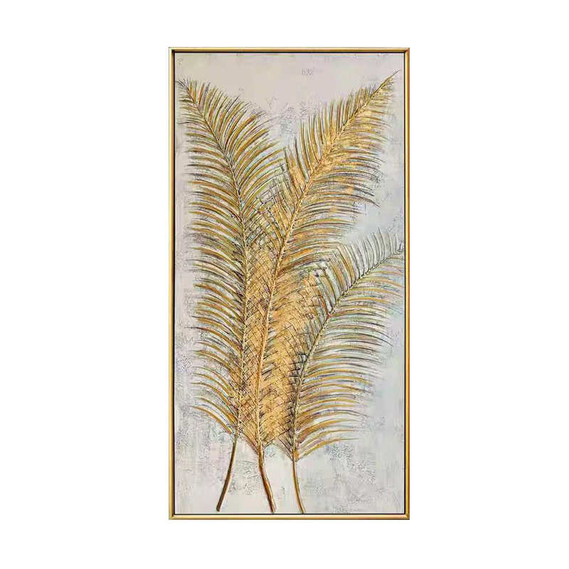 竖走廊轻抽象手绘过道墙装饰画立体画玄关油画奢壁画现代版挂画