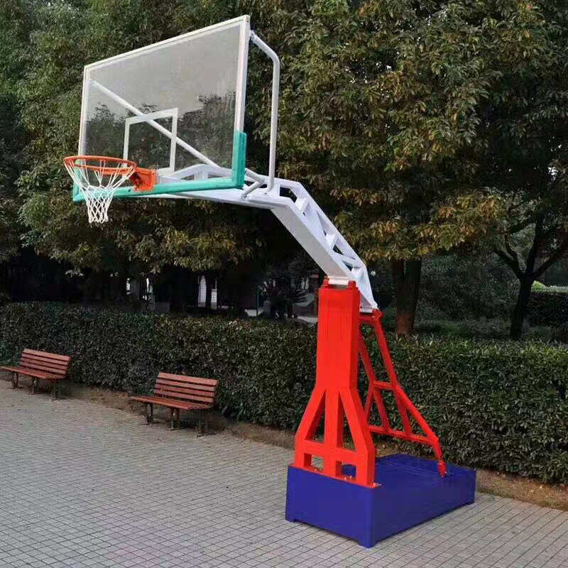 供应室外三色篮球架 移动篮球架比赛平箱篮球架 比赛可升降篮球框