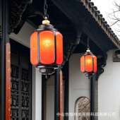 别墅阳台中 吊灯屋檐亭灯笼式 新式 户外吊灯室外防水庭院花园凉中式