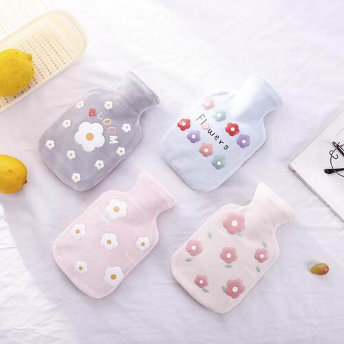 Plush removable washable hot water bottle, made of rubber, p