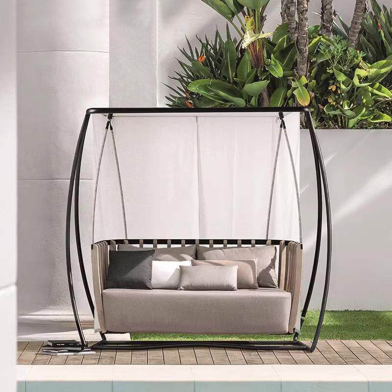 秋千户外庭院室内家用露台实木吊椅双人懒人摇椅单人阳台网红吊篮