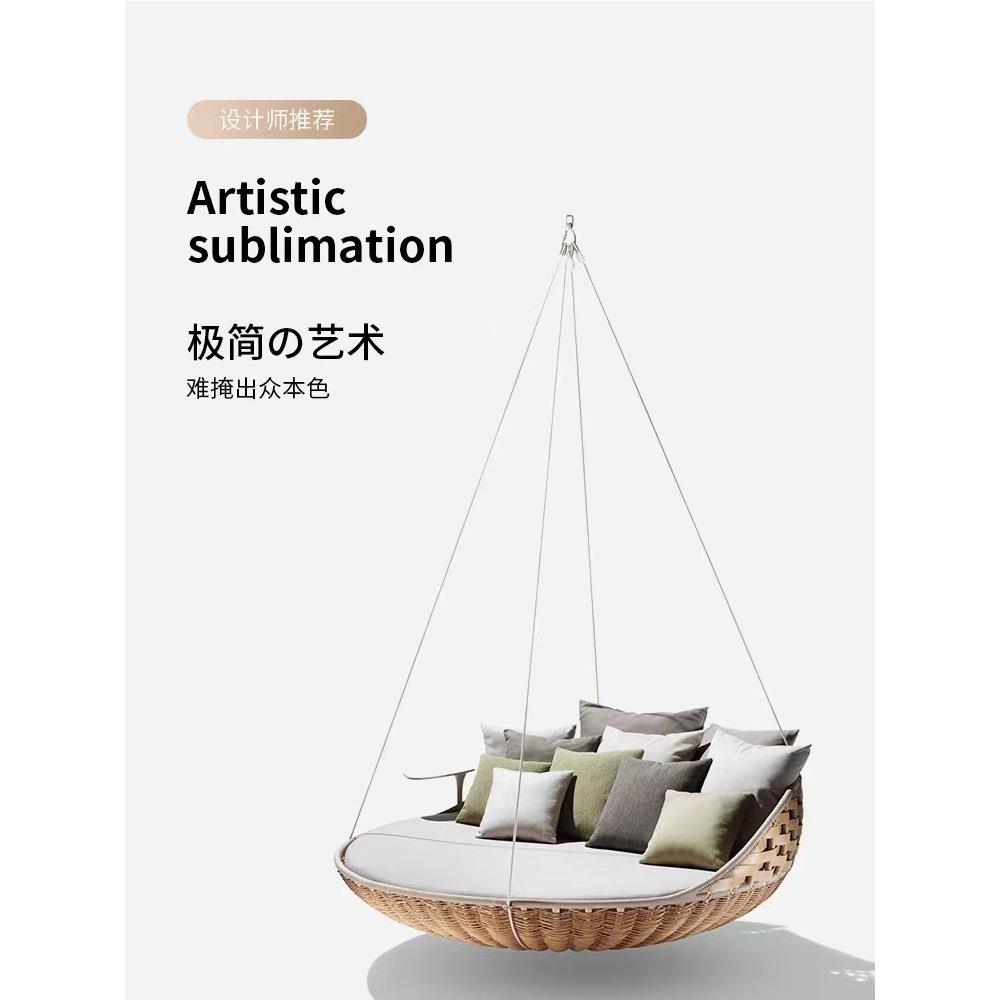 秋户外休闲藤编千庭院鸟巢吊吊椅景观篮阳台网这款想法红家用床室