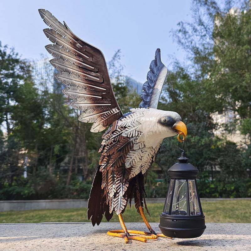 家装饰#067展翅艺术居摆摆件动物造型展翅外老鹰铁艺工艺品室内太