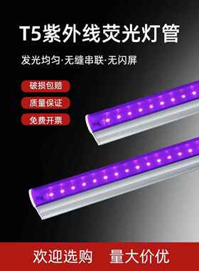 12Vled紫外荧光灯Uv Led24V黑光舞台表演高亮度紫光荧光灯AI