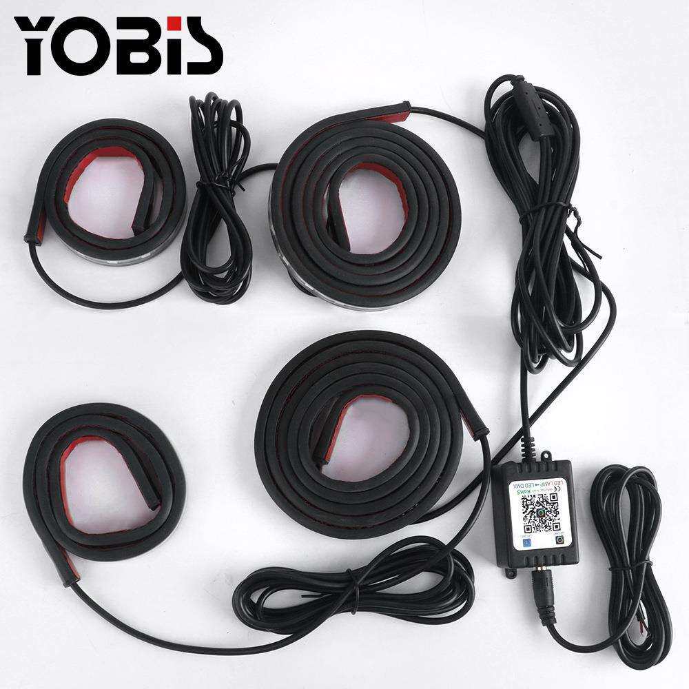 YoBis汽车遥控幻彩底盘灯声控APP七彩装饰灯条LED氛围灯带一拖四