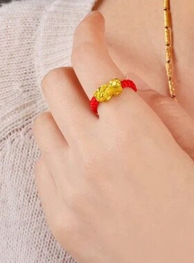 2026双铃铛戒指女一步一响双宫铃扭线叮当麻花指环戒指送女友礼物