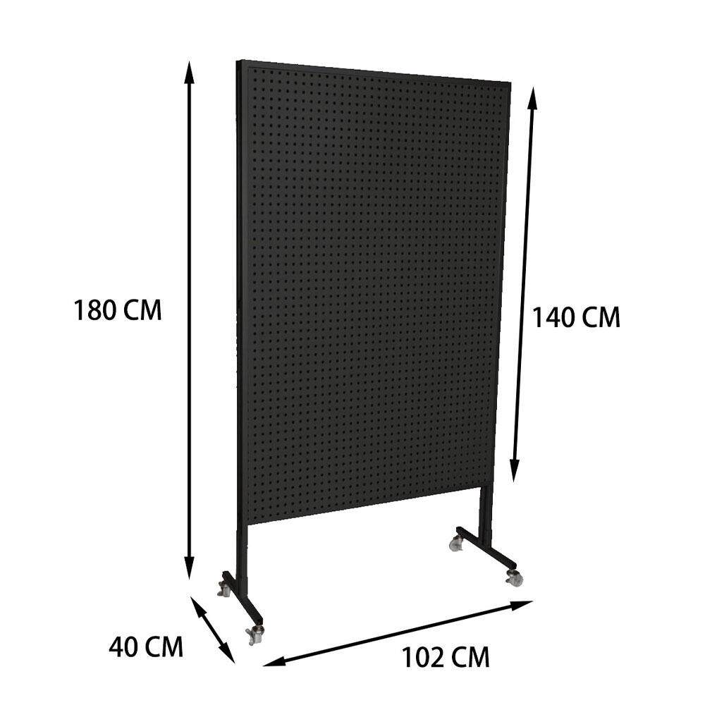 双面多孔板洞洞板移动落地展示架商超货架金属