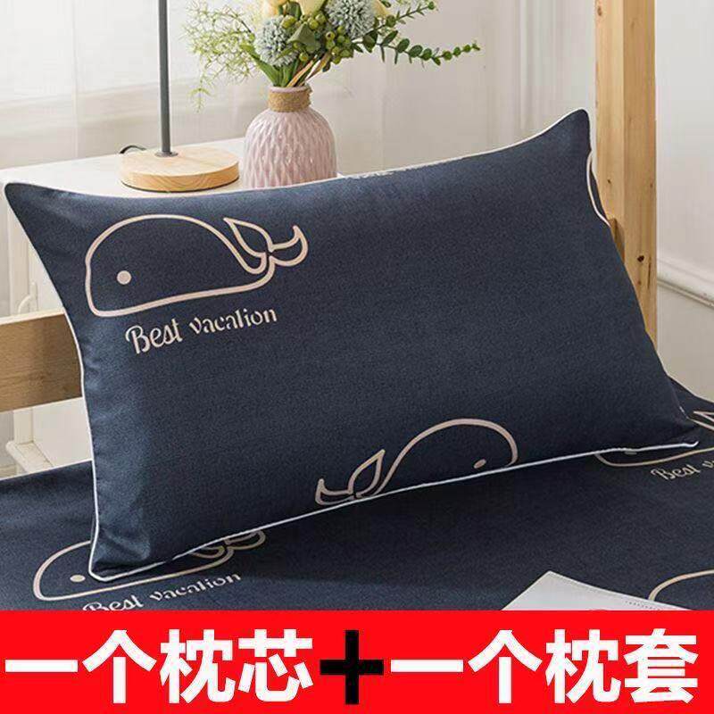 枕头枕芯带枕套家用可拆洗换洗枕头套护颈枕芯情侣可爱棉枕套枕
