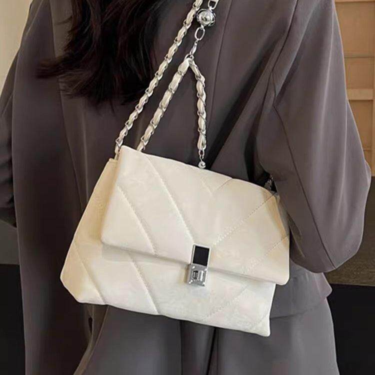 法国【设计师】SZ高级感轻奢女2025新款百搭菱格炼条包单肩斜挎包