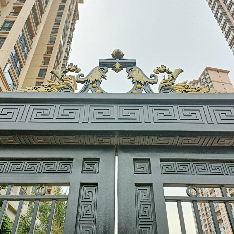 农村别墅铁艺大门学校公园铁入户门小区庭院门农村花园铁艺进户门