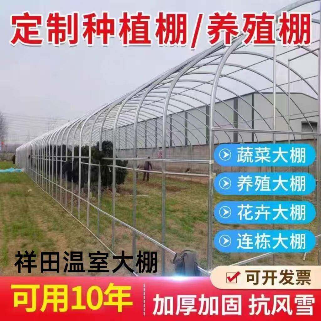 温室大棚骨架钢管养殖种植家用全套猪鸡舍钢架连栋配件简易蔬菜棚