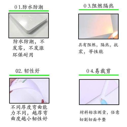 广东厂家供应PVC共挤板 双面亮光板 白色10mm 厨柜 雕刻 车内饰